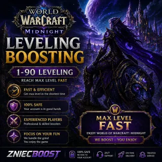 World of Warcraft Midnight Leveling Boost NA