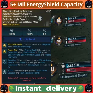 Modified Modded Shield | 5+ Mil EnergyShield Capacity | Invincibility | Borderlands 4