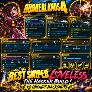 BEST SNIPER LOVELESS THE HACKER BUILD! - ONESHOT HACKSHOTS | Borderlands 4