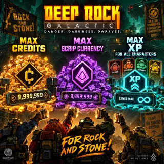 Deep Rock Galactic | Max Credits + Max Scrip + Max XP All Characters | Modded Save PS