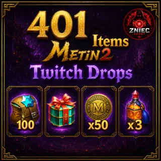 401 Itmes | Temporary Accessories | Pets | Chests | Currency | Metin2 Twitch Drops