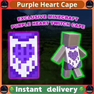 Purple Heart Cape - Minecraft BEDROCK