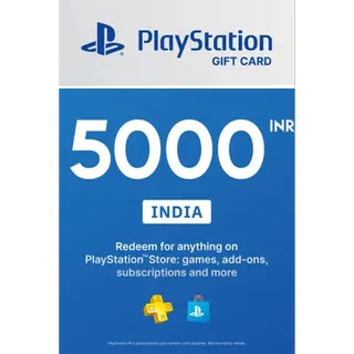 5000 INR PlayStation Store