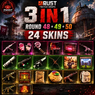 3 in 1 | Round 48 + 49 + 50 | 24 Skins | Rust Twitch Drops