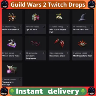 11 Items | Dye Kit Pack  | Outfit | Skin | Package | Guild Wars 2 Twitch Drops