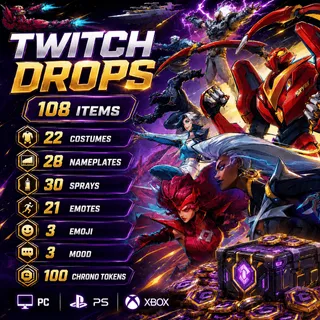 108 Items | Chrono Tokens | Costumes | Nameplates | Marvel Rivals Twitch Drops
