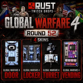 Rust Twitch Drops | Round 52 - Global Warfare 4 | 4 Skins