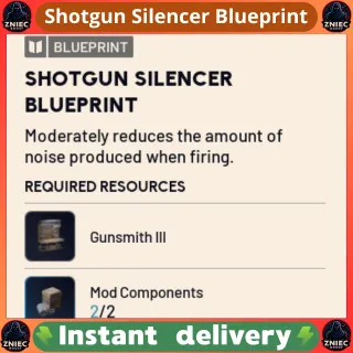 Shotgun Silencer Blueprint - ARC Raiders