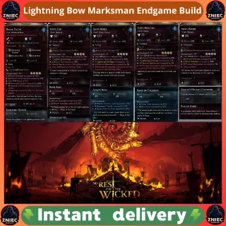 Lightning Bow Marksman | Endgame Build One-shot | Will Work at Any LvL | No Rest for the Wicked