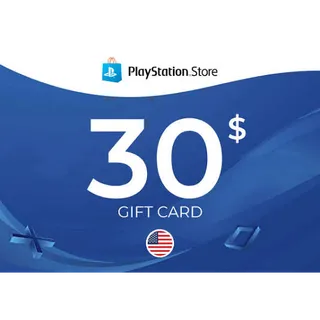 30 USD PlayStation Store