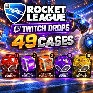 49 Cases | Exotic + Import + Rare + Inferno + Apex | Rocket League Twitch Drops