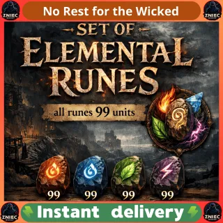 SET OF ELEMENTAL RUNES | All the elemental runes to choose from for 99 units each | No Rest for the Wicked