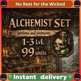 ALCHEMIST SET | I will give you all potions and ointments from LvL 1-3 (99 units each) | No Rest for the Wicked