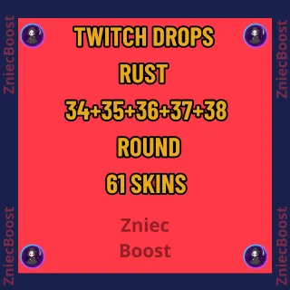 [ 34 + 35 + 36 + 37 + 38 ROUND ] 61 Skins [ RUST Twitch Drops ]