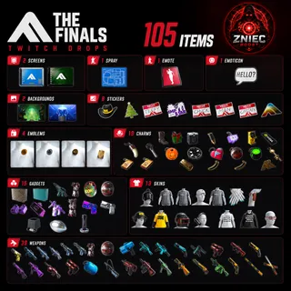 105 Items | Weapons | Gadgets | Skins | The Finals Twitch Drops