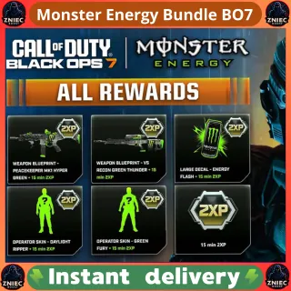 Monster Energy Rewards Bundle Full Set | COD Call of Duty Black Ops 7 - Warzone