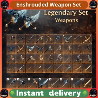 Legendary Weapon Set | Level 50 Weapons | With Gem Slots | Enshrouded