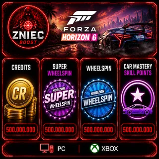 Forza Horizon 6 | 500.000.000 CREDITS | 500.000.000 SUPER WHEELSPIN | 500.000.000 CAR MASTERY | PC - XBOX