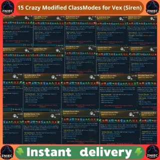 Bundle - 15 Crazy Modded / Modified СlassModes for Vex (Siren) | Borderlands 4