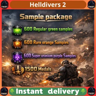 Sample package (600 + 600 + 600 ) 1500 Medals + XP Weapon/Char | Helldivers 2 [PC/PS/XBOX]