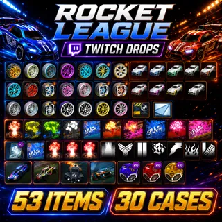 53 Items | 30 STACK CASES RLCS 2025 + BODIES | Rocket League Twitch Drops