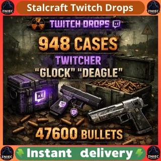 948 CASES | TWITCHER | GLOCK | DEAGLE | 47600 BULLETS | Stalcraft Twitch Drops