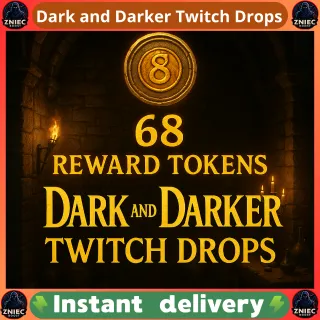 68 Reward Tokens | Cosmetics | Healing | PICKAXE | LIZARD | Dark and Darker Twitch Drops