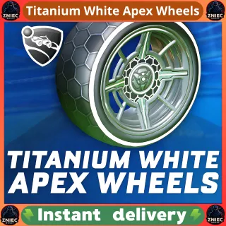 Titanium White Apex Wheels | Rocket League