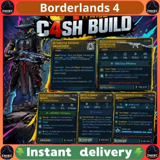 CARD C4SH BUILD | G4MBIT C4SH Best Blue Tree Build + 60 Level | Borderlands 4 