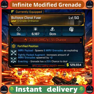 Infinite Modified Grenade-One-Shoting Half Screen | Borderlands 4 [PC/PS/XBOX]