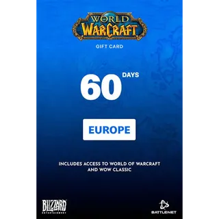 World of Warcraft 60 Day Time Cards