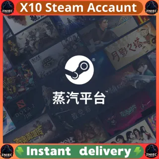 x10 Steam accounts | Complete Data Change | Region China
