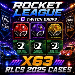X63 RLCS 2025 CASES | Rocket League Twitch Drops