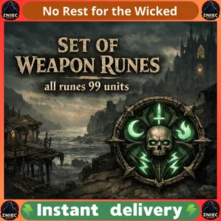 SET OF WEAPON RUNES | all the runes to the bow.fists | doubles.One-handed | two-handed 99-piece | No Rest for the Wicked