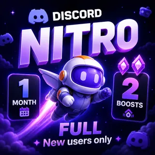 DISCORD NITRO FULL 1 MONTH + 2 BOOSTS