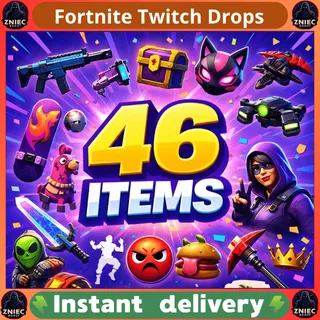 46 Items | 4 Pickaxe | 8 Wrap | 9 Spray | 9 Backs | Twitch Drops Fortnite