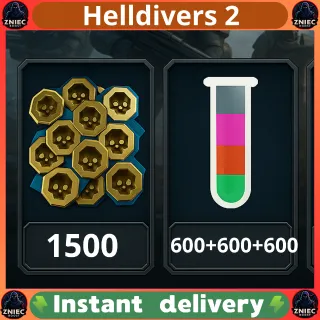 1500 Medals | 1800 Samples | Regular + Rare + Super Uranium Purple | PC/PS/XBOX | Helldivers 2