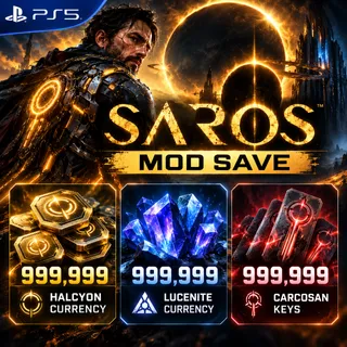 Saros Mod Save | 999,999 Halcyon currency + 999,999 Lucenite currency + 999,999 Carcosan Keys | PS5