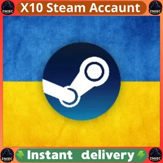 x10 Steam accounts | Complete Data Change | Region Ukraine