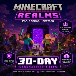 Minecraft Realms for Bedrock Edition 30-DAY SUBSCRIPTION