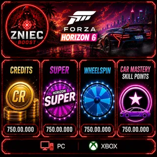 Forza Horizon 6 | 750.000.000 CREDITS | 750.000.000 SUPER WHEELSPIN | 750.000.000 CAR MASTERY | PC - XBOX