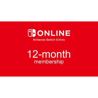 12 Month Nintendo Switch Online
