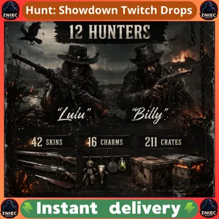 12 HUNTERS | Lulu | Billy | 42 SKINS | 16 CHARMS | 211 CRATES | Hunt: Showdown Twitch Drops
