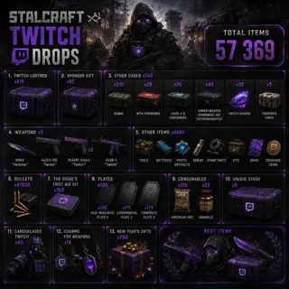 841 CASES + TWITCHER + GLOCK + DEAGLE | Stalcraft Twitch Drops