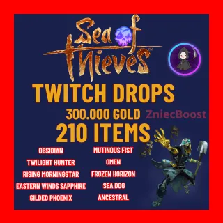 𓆩❤️𓆪 [ 210 ITEMS ] 300K GOLD | Obsidian | Twilight Hunter | Rising Morningstar | Omen |Frozen Horizon[ Twitch Drops ]𓆩❤️𓆪