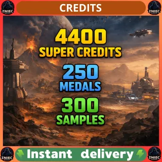 4400 Super Credits + 250 Medals + 300 Samples + XP Weapon/Char | Helldivers 2 [PC/PS/XBOX]