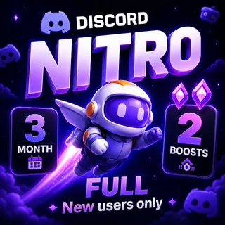 DISCORD NITRO FULL 3 MONTH + 2 BOOSTS