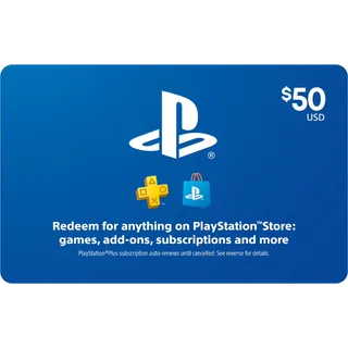 50 USD PlayStation Store