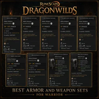 Best Armor and Weapon Sets For Warrior | RuneScape: Dragonwilds