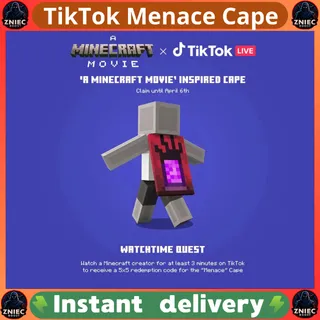 TikTok Menace Cape - Minecraft JAVA - BEDROCK EDITION
